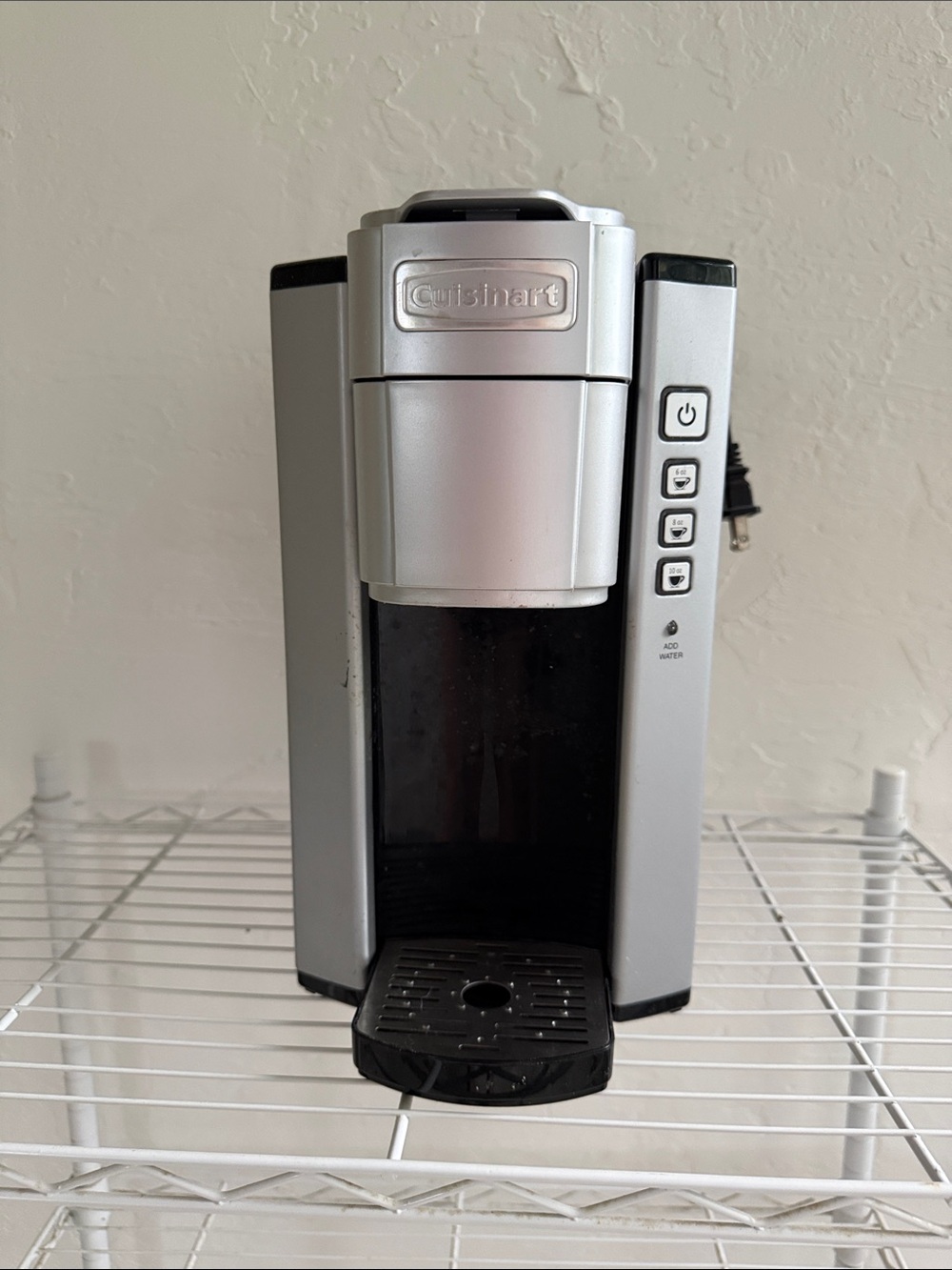 Cuisinart Silver and Black Single-Serve Coffee Brewer